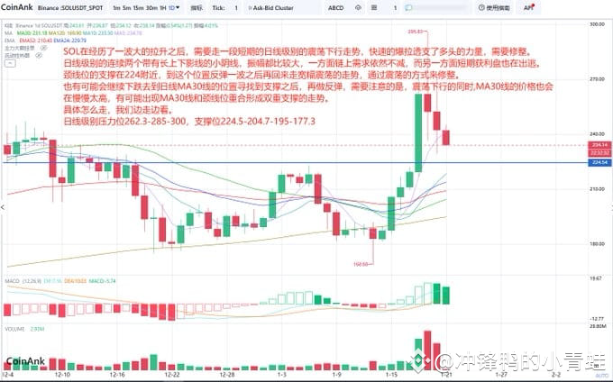 SOL价格分析：震荡调整后的潜在走势